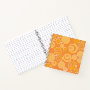 Bubblegum Bubbles Everywhere Orange Notebook
