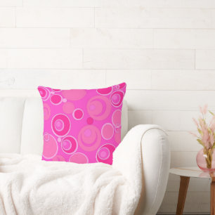 Bubblegum Bubbles Everywhere Pink Cushion