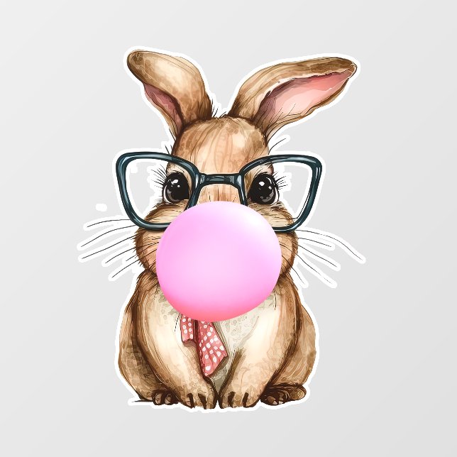 Bubblegum Bunny Window Cling (Sheet)