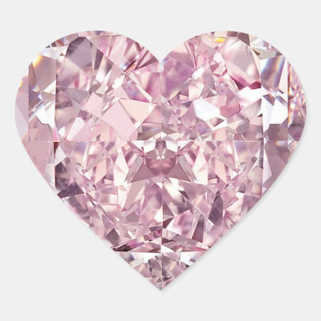 Bubblegum Diamond Heart Stickers (Front)