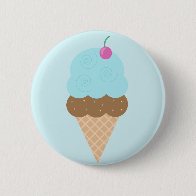 Bubblegum Ice Cream Cone 6 Cm Round Badge (Front)