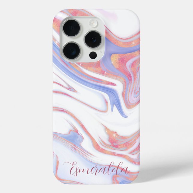 Bubblegum Marble Customisable Case-Mate iPhone Case (Back)