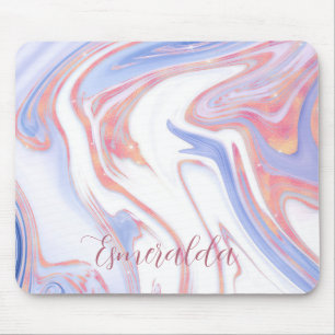 Bubblegum Marble Customizable Mouse Mat