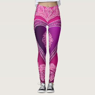 Bubblegum Ombre Pop Lace AI art  Leggings