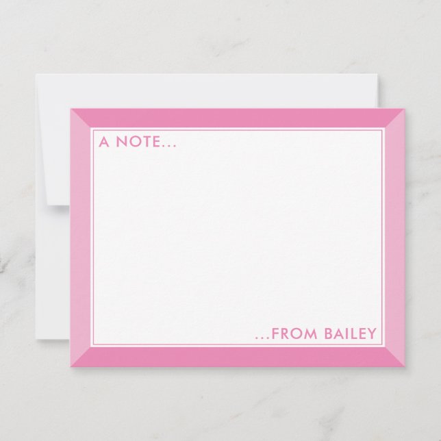 Bubblegum Pink 2-Tone Cute Girly Card (Front)