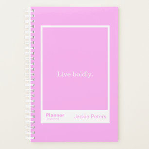 Bubblegum Pink Block Quote Fully Customizable Planner