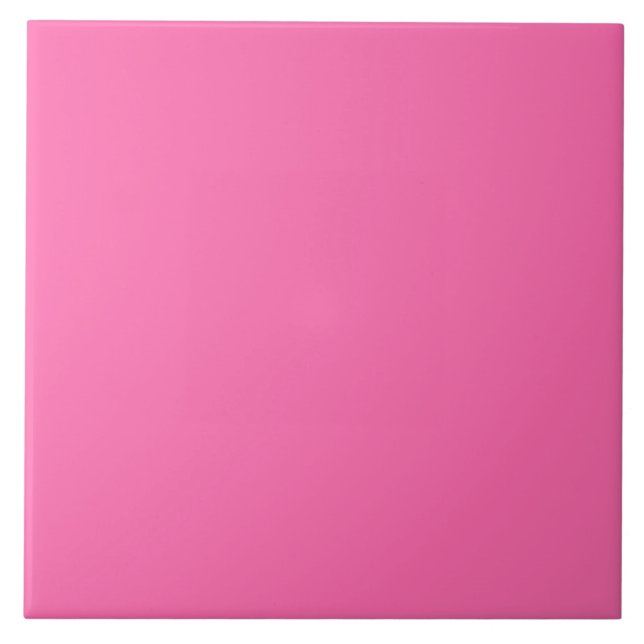 Bubblegum Pink Ceramic Tile. Tile (Front)