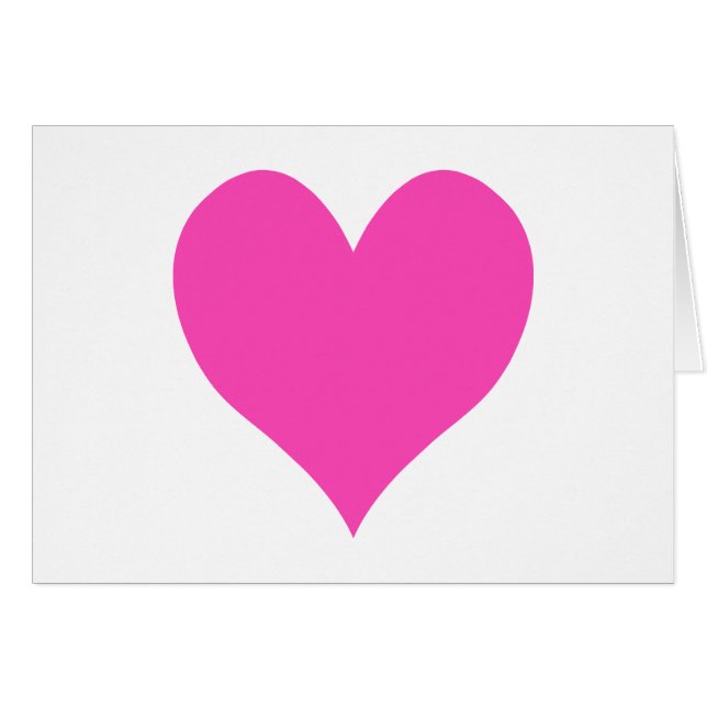Bubblegum Pink Cute Heart Shape (Front Horizontal)