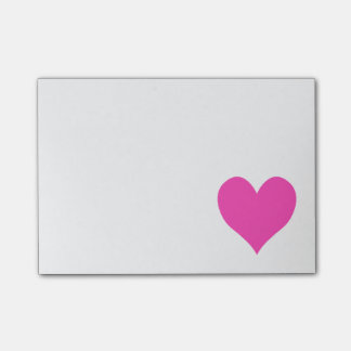Bubblegum Pink Cute Heart Shape Post-it Notes
