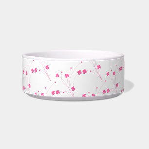 Bubblegum Pink Flowers, Small Floral Print Bowl