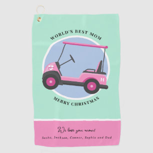 Bubblegum Pink Golf Cart Mum's Towel