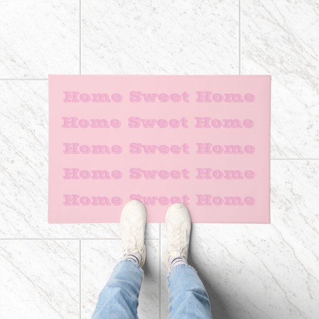 Bubblegum Pink Pretty And Yummy Solid Colour Doormat (Indoor)