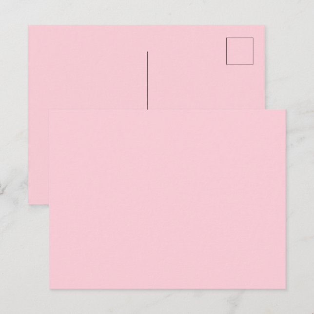Bubblegum Pink Pretty And Yummy Solid Colour  Postcard (Front/Back)