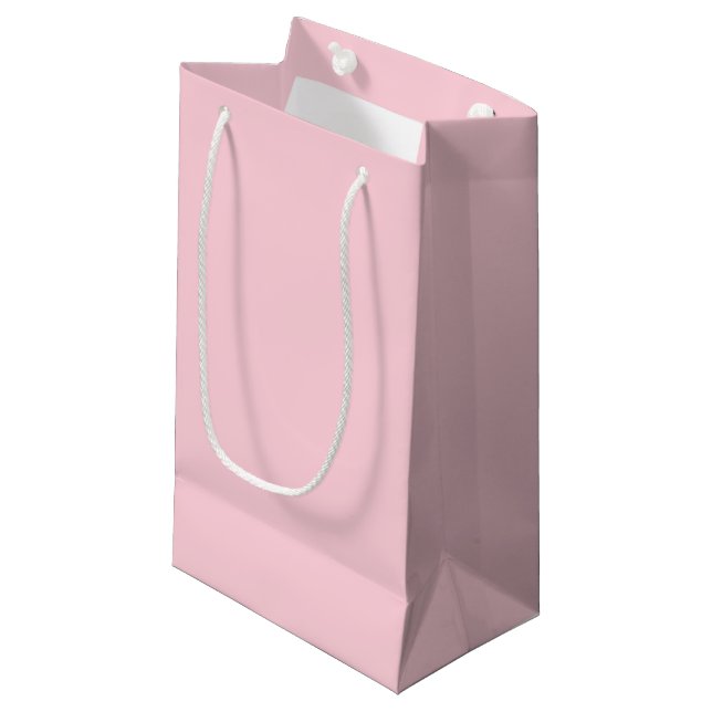 Bubblegum Pink Pretty And Yummy Solid Colour  Small Gift Bag (Front Angled)