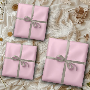 Bubblegum Pink Solid Colour   Classic   Elegant Wrapping Paper Sheet
