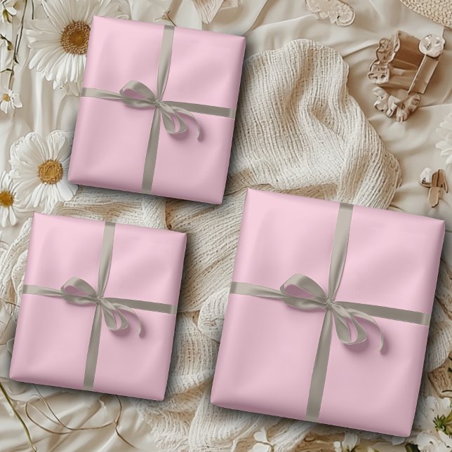 Bubblegum Pink Solid Colour | Classic | Elegant Wrapping Paper Sheet (Creator Uploaded)