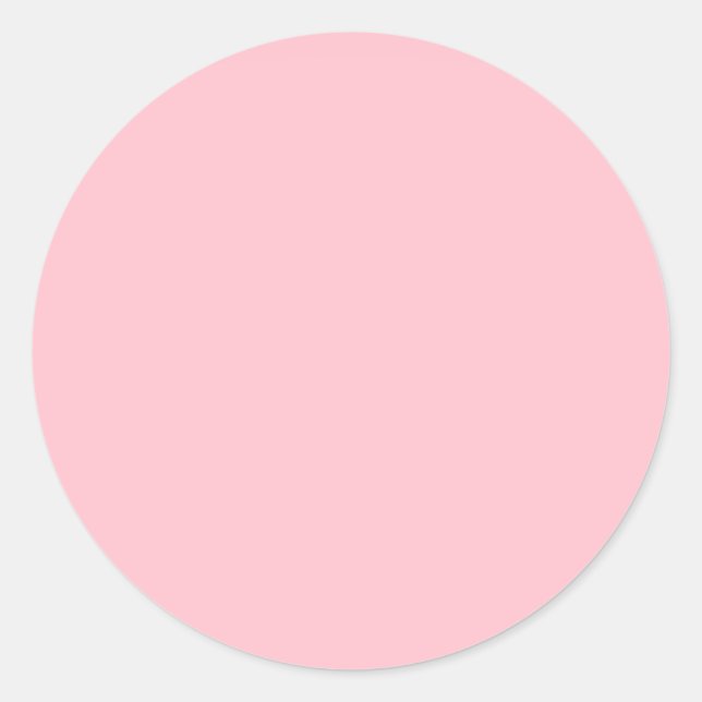 Bubblegum Pink Solid Colour Classic Round Sticker (Front)