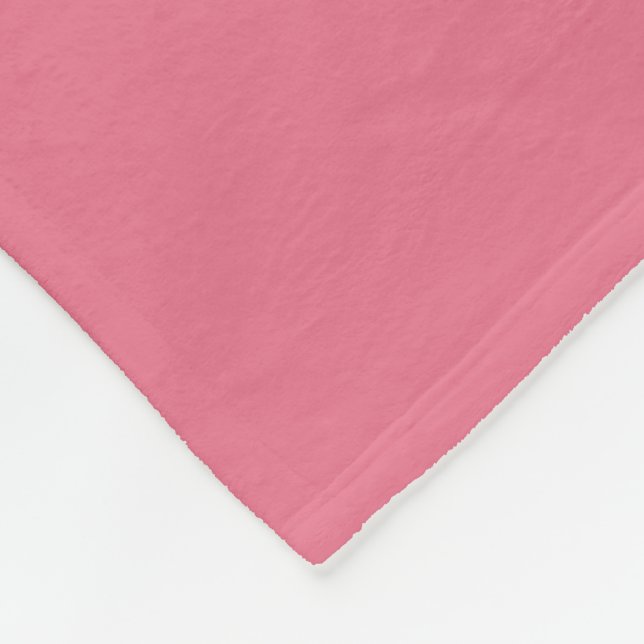 Bubblegum Pink Solid Colour Print, Rouge Blush Pin Fleece Blanket (Corner)