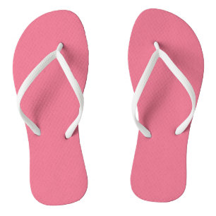Bubblegum Pink Solid Colour Print, Rouge Blush Pin Flip Flops