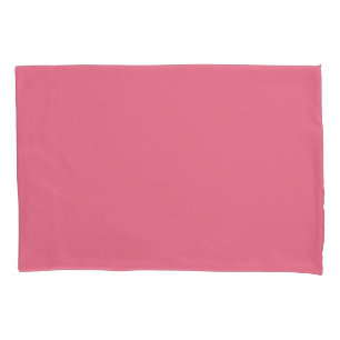 Bubblegum Pink Solid Colour Print, Rouge Blush Pin Pillowcase