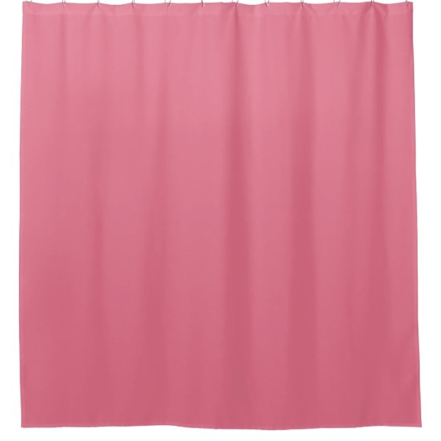 Bubblegum Pink Solid Colour Print, Rouge Blush Pin Shower Curtain (Front)