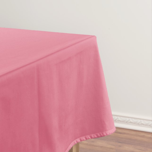 Bubblegum Pink Solid Colour Print, Rouge Blush Pin Tablecloth (In Situ)