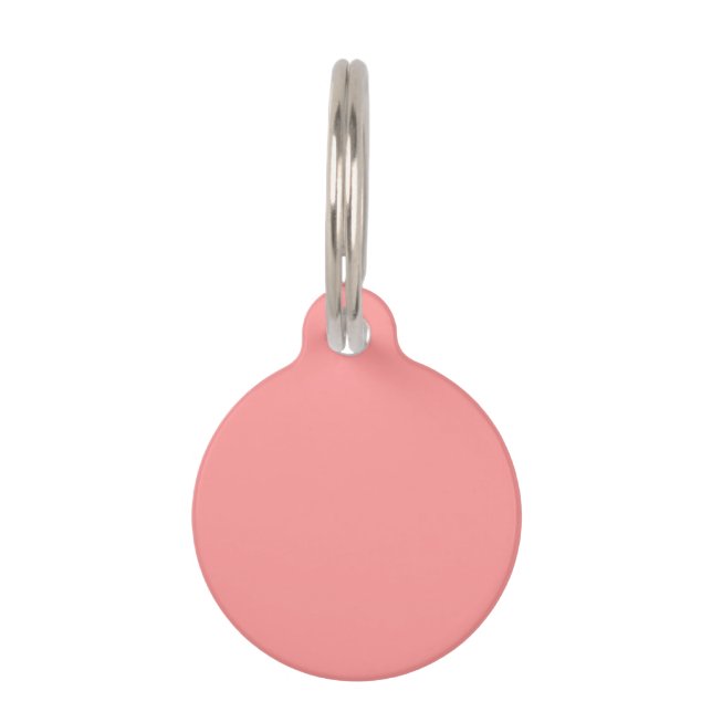 Bubblegum pink template to personalise Customise Pet Tag (Front)