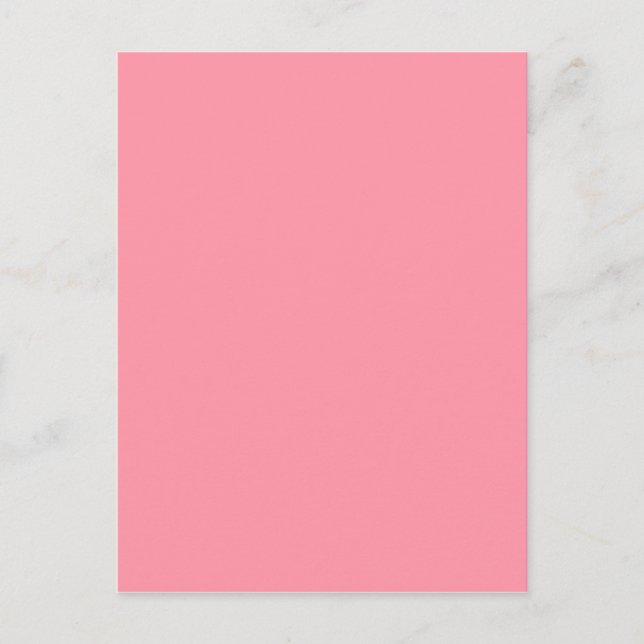 Bubblegum Pink Trend Colour Customised Template Postcard (Front)