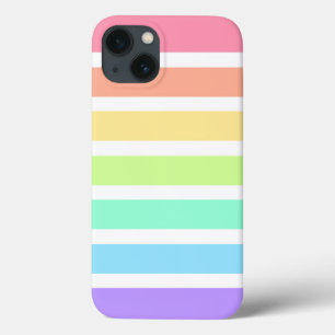Bubblegum rainbow and white stripes Case-Mate iPho iPhone 13 Case