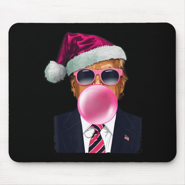 Bubblegum Trump Blowing Bubble Gum Christmas Nk Tr Mouse Mat (Front)