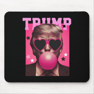 Bubblegum Trump Blowing Bubble Gum Christmas Pink Mouse Mat