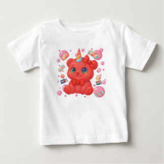 Bubblegum Unicorn Bear Baby T-Shirt
