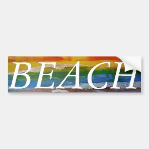 Bubblepacific bumper stickers, BEACH Sticker