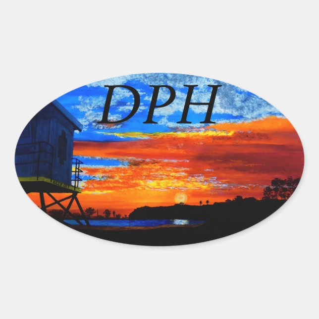 Bubblepacific bumper stickers, Dana point harbour  Oval Sticker (Front)