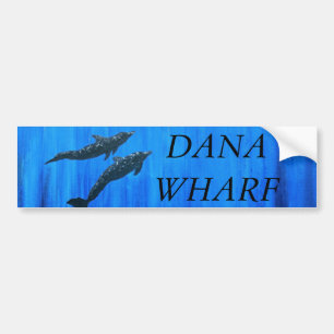 Bubblepacific bumper stickers, Dana wharf Dolphins Sticker