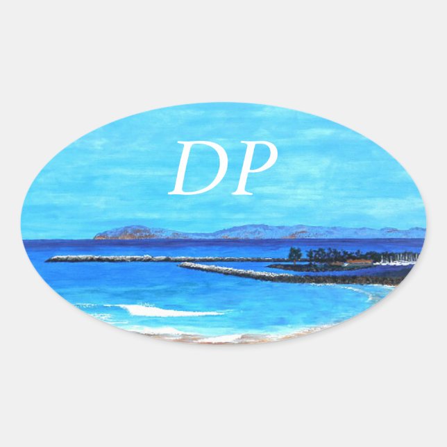 Bubblepacific bumper stickers, DP oval harbour Sticker (Front)