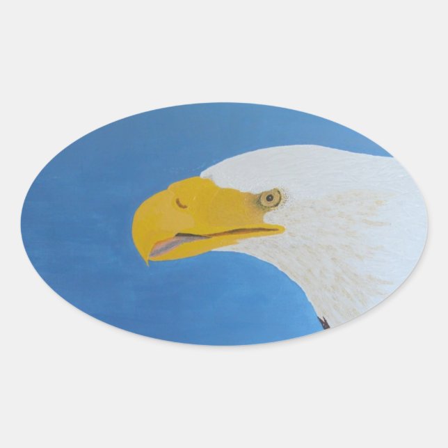 Bubblepacific bumper stickers, eagle oval sticker (Front)