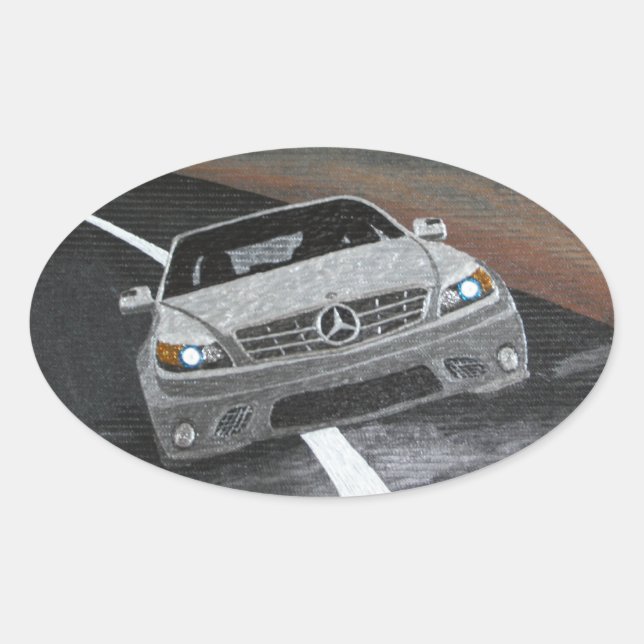 Bubblepacific bumper stickers, Mercedes Oval Sticker (Front)