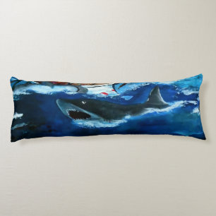 Bubblepacific pillows, great white & ocean water body cushion