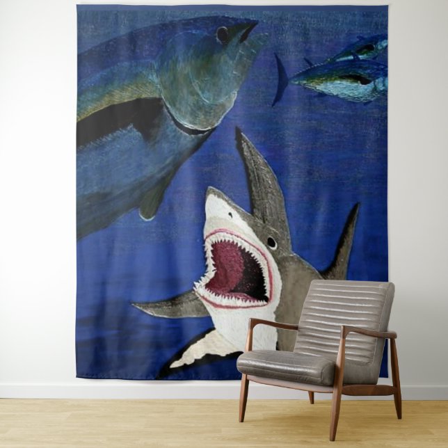 Bubblepacific wall tapestry (In Situ)