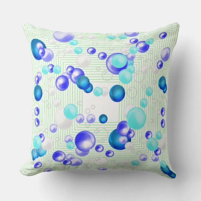 Bubbles Abstract Cushion (Front)