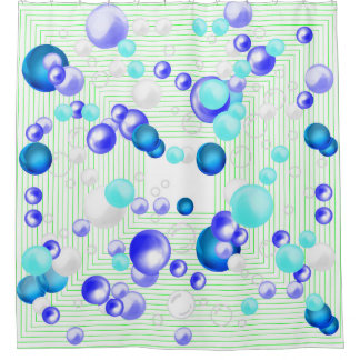 Bubbles Abstract Shower Curtain