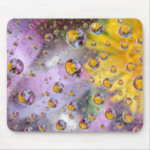 Bubbles abstract with flowers. Credit as: Nancy Mouse Mat