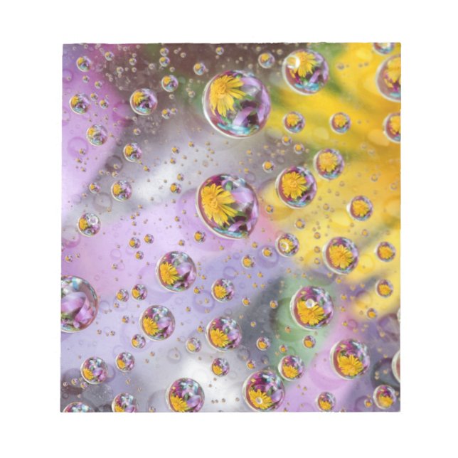 Bubbles abstract with flowers. Credit as: Nancy Notepad (Front)
