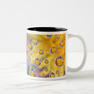 Bubbles abstract with flowers. Credit as: Nancy Two-Tone Coffee Mug