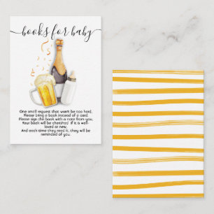 Bubbles and beer books for baby card