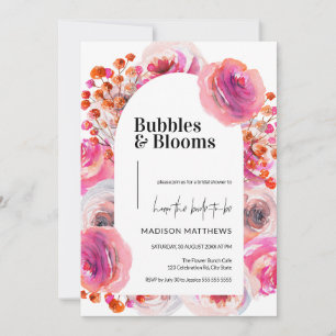 Bubbles and Blooms Bridal Shower Invitation