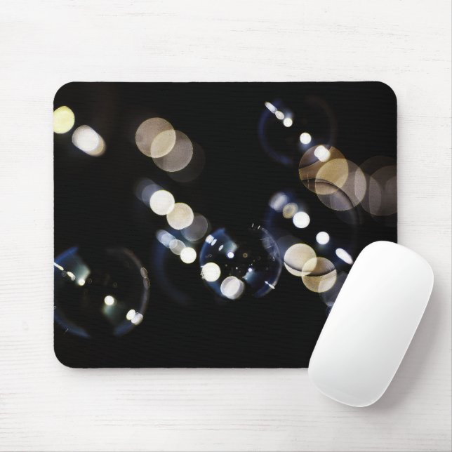 Bubbles And Bokeh Design Mouse Mat (With Mouse)