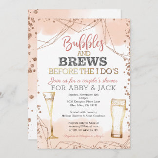 Bubbles and Brews Before the I Do's Shower Invitation