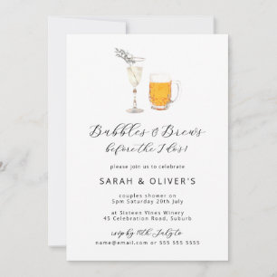 Bubbles and Brews Before the I do's Wedding Shower Invitation